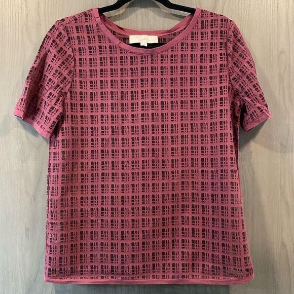 Loft Maroon See Through Pattern - Picture 1 of 8